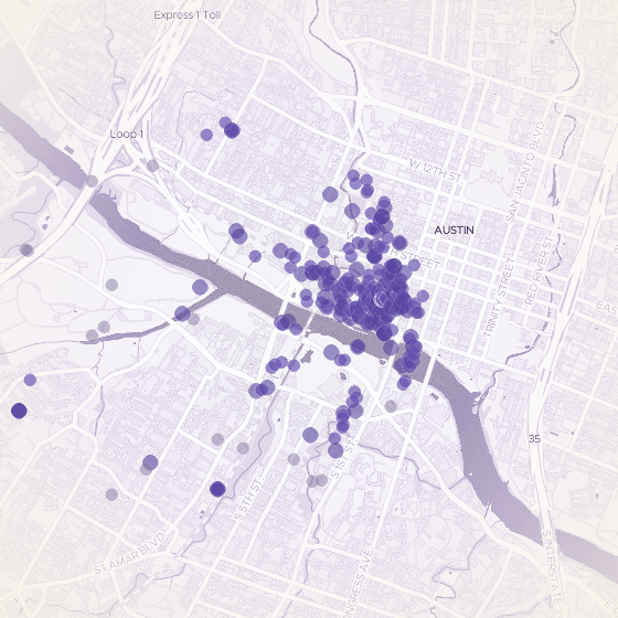 Interactive map of Barton Springs, Austin