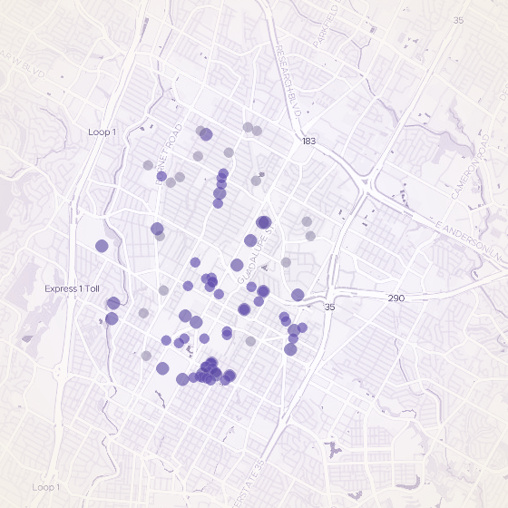 Interactive map of Burnet Road, Austin