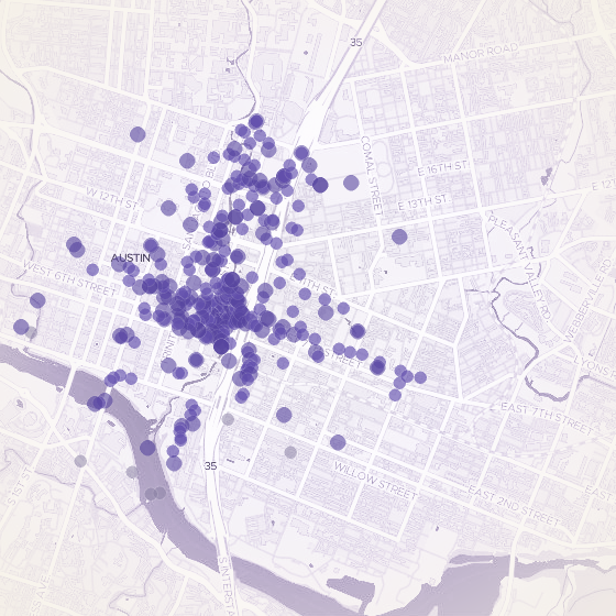 Interactive map of Downtown Austin