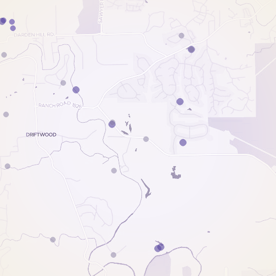 Interactive map of Driftwood, Austin