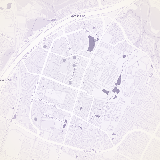Interactive map of The Domain, Austin