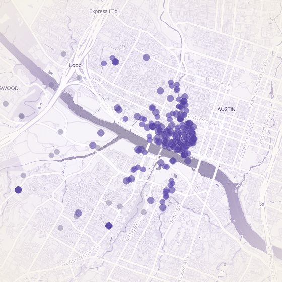 Interactive map of Zilker, Austin