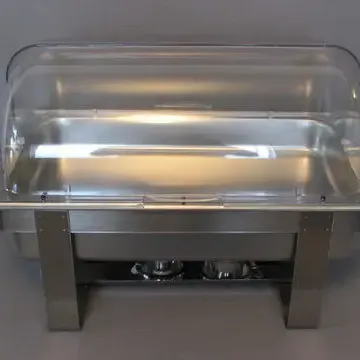 Contemporary Stainless Steel Rectangular Chafer Rental | Austin\'s Elite Events