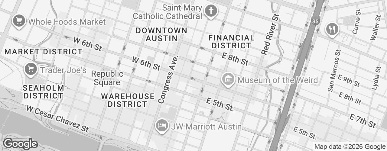 Map banner of 200 E 6th Street