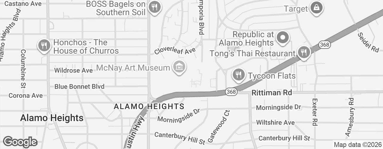 Map banner of 6000 N New Braunfels