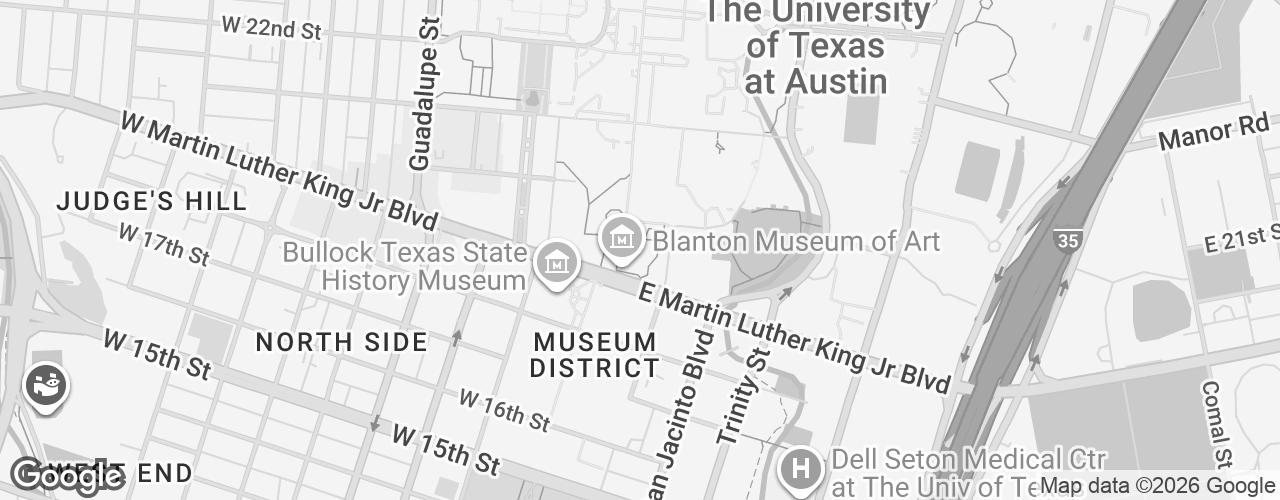 Map banner of The Blanton Museum