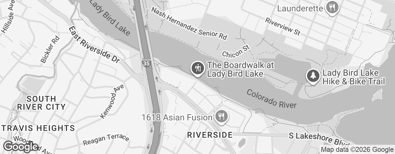 Map banner of The Boardwalk at Lady Bird Lake