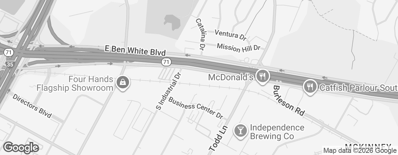 Map banner of 2325 E Ben White Blvd