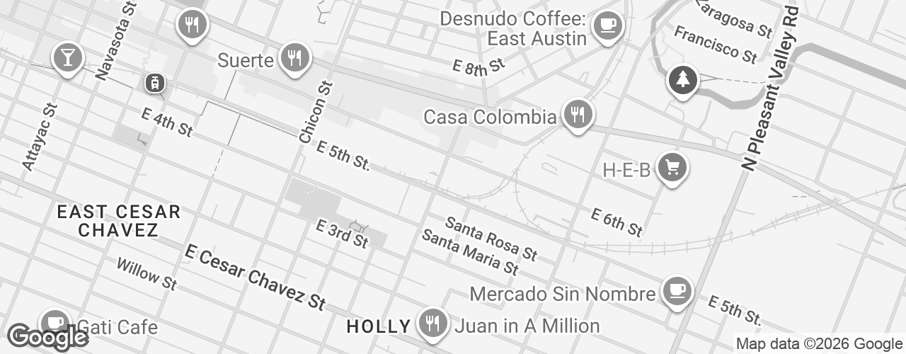 Map banner of 2201 E 6th Street