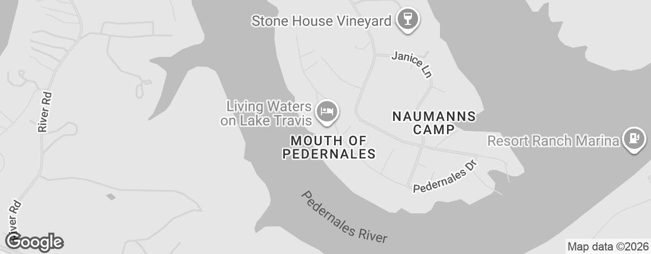 Map banner of Living Waters on Lake Travis