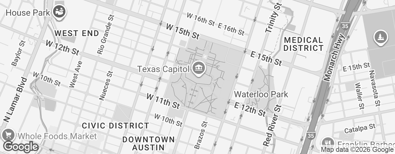 Map banner of 1100 Congress Avenue