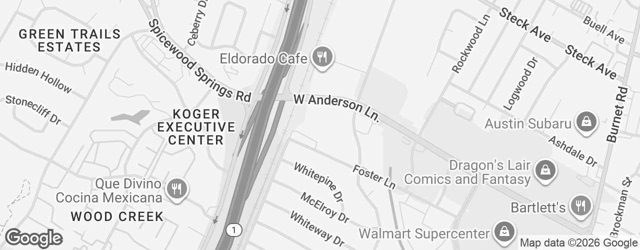 Map banner of 7800 Shoal Creek Boulevard