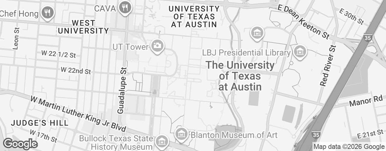 Map banner of UT Austin Student Activity Center