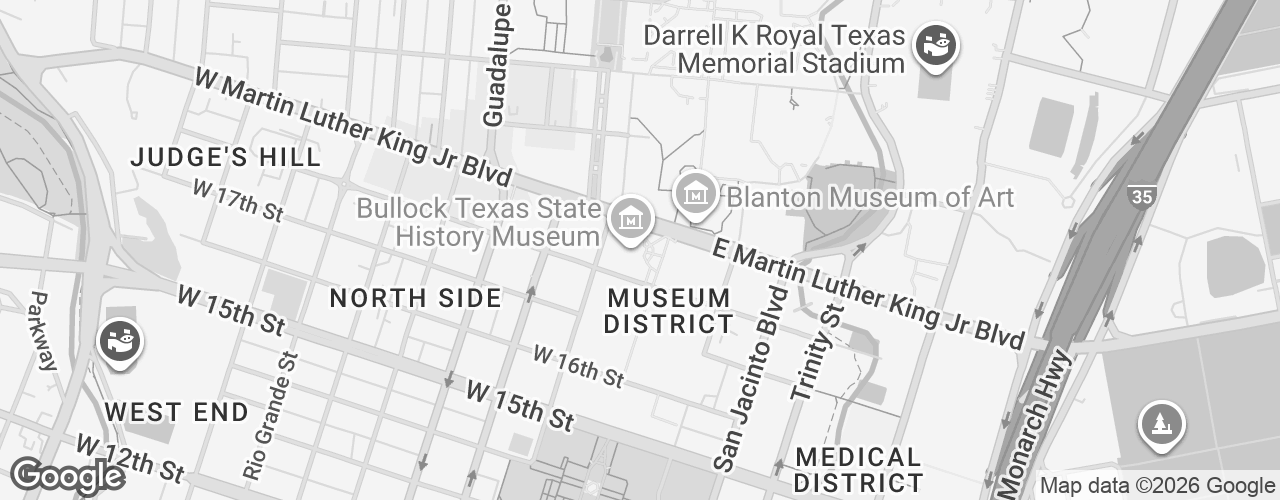 Map banner of 1800 N Congress Ave