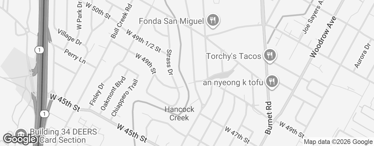 Map banner of 4906 Shoal Creek Blvd