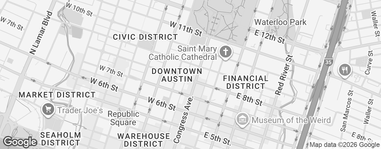 Map banner of 804 Congress Ave