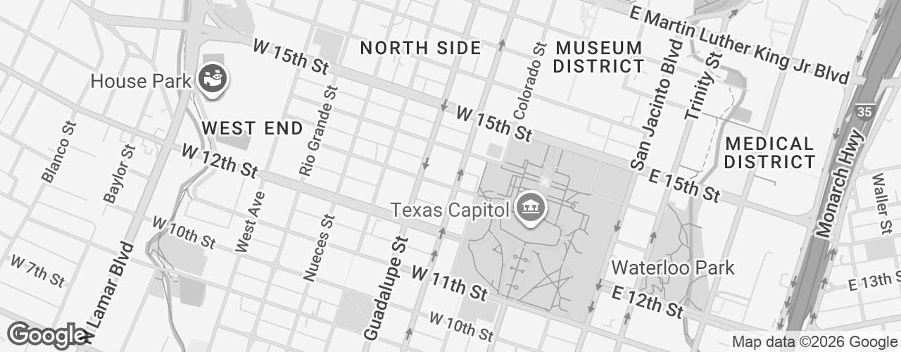 Map banner of 1300 Lavaca Street