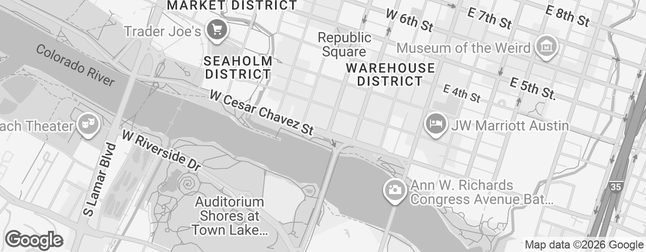 Map banner of 100 A Guadalupe St