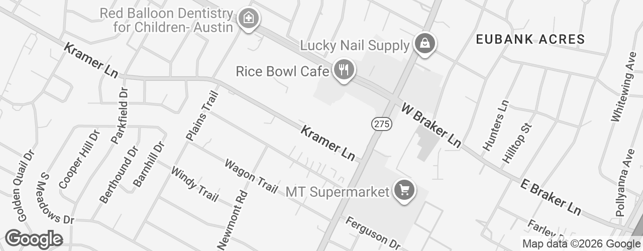 Map banner of Austin Catering