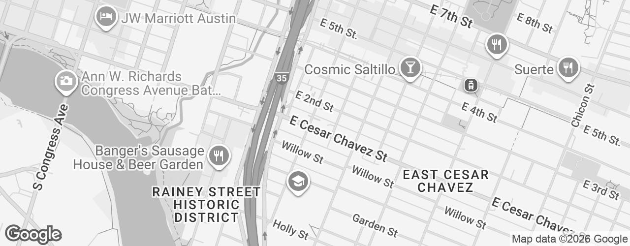 Map banner of 1000 E. Cesar Chavez