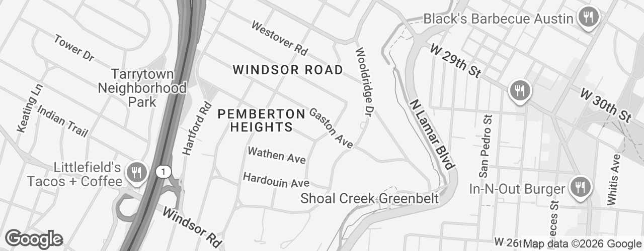 Map banner of 1401 Gaston Ave