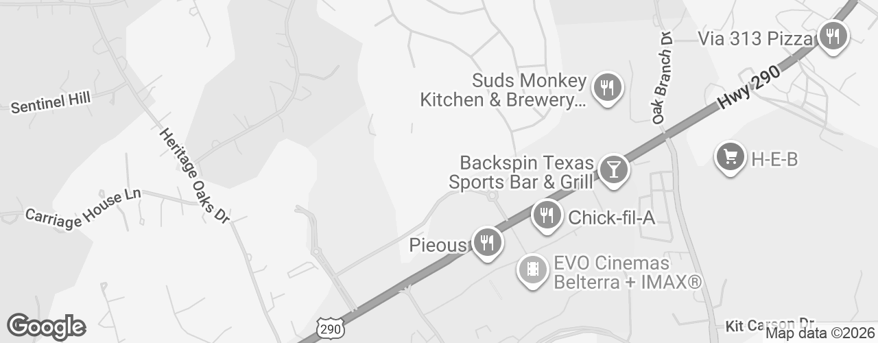 Map banner of The Lakes at Barton Creek