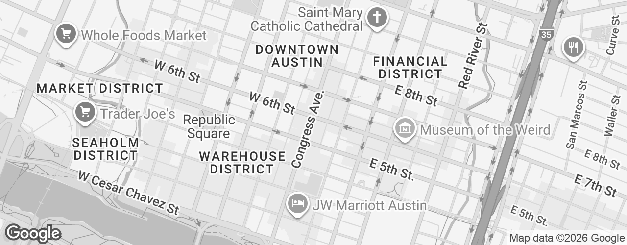 Map banner of 515 Congress Ave