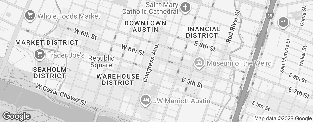 Map banner of 515 Congress Avenue