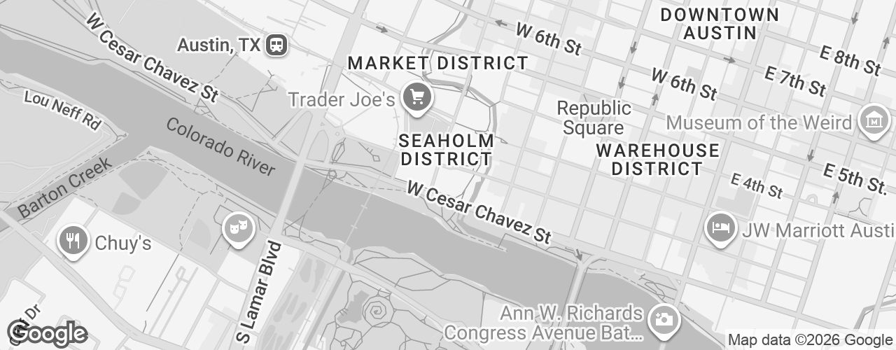 Map banner of 710 W Cesar Chavez St