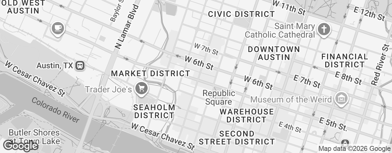 Map banner of 600 W 5th St