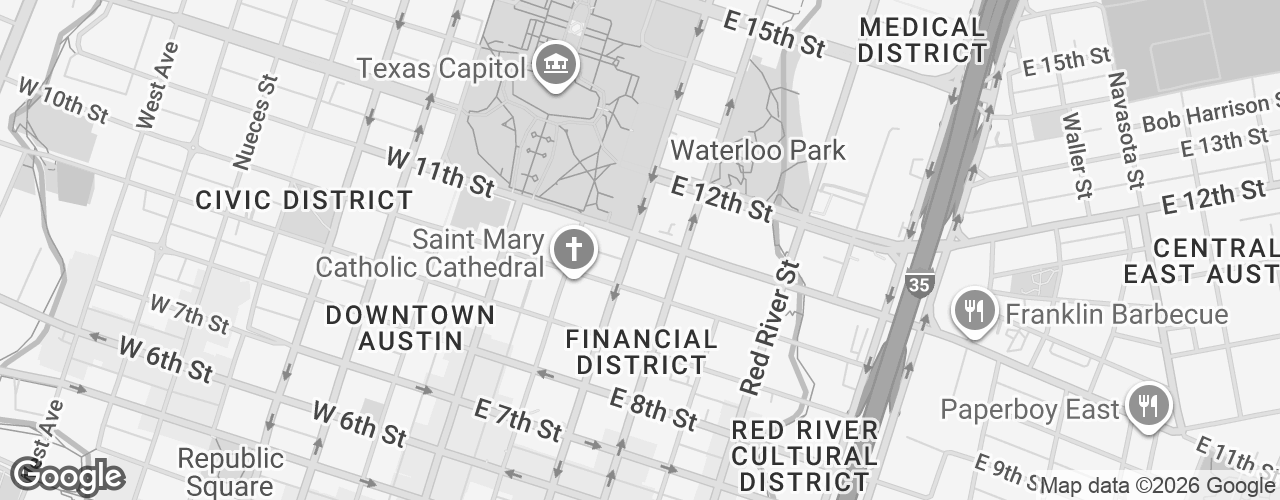 Map banner of State of Texas Office of the Governor