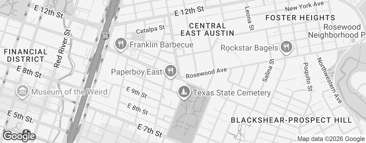 Map banner of 1101 Navasota St