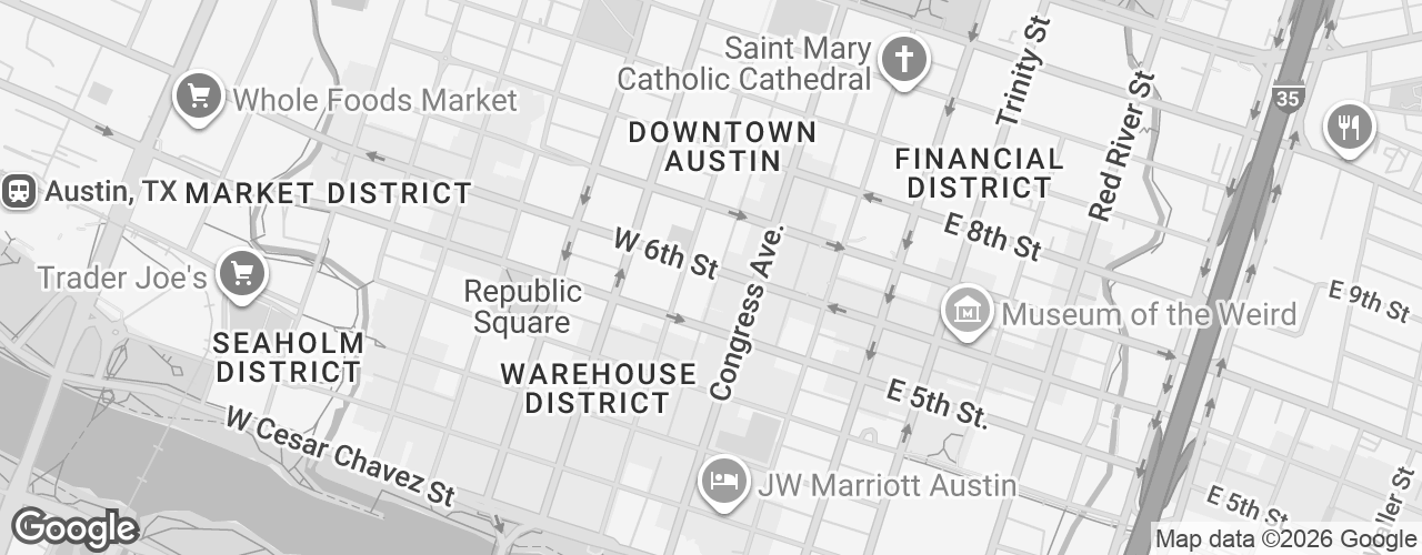 Map banner of 111 W 6th St