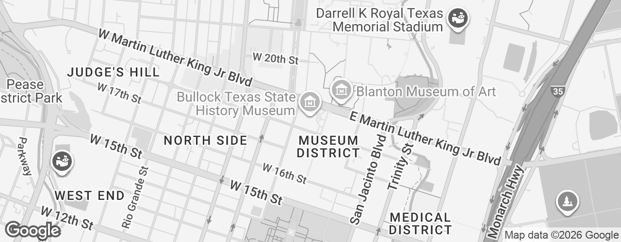 Map banner of Bob Bullock Texas State History Museum