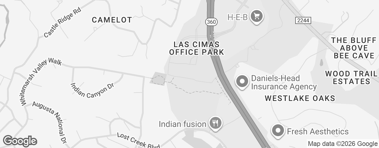 Map banner of Las Cimas Parkway