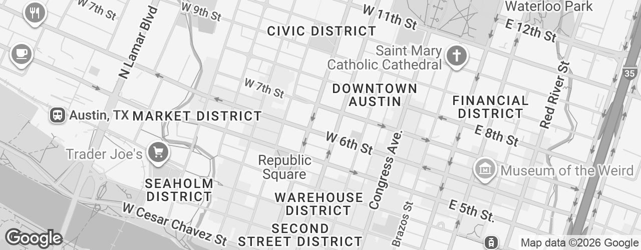 Map banner of Comerica Bank