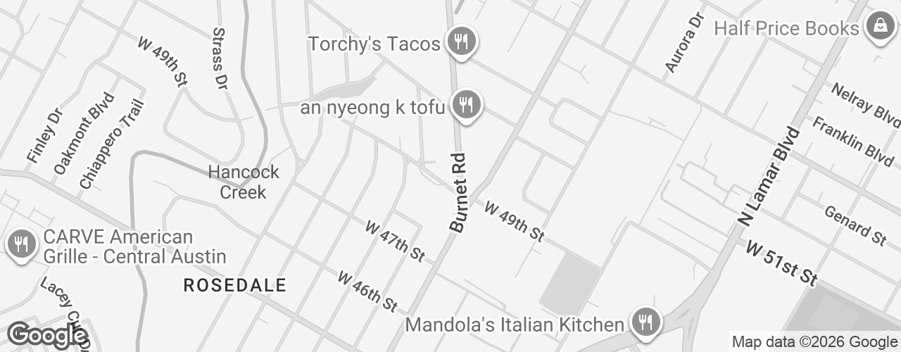 Map banner of 4910 Burnet Rd