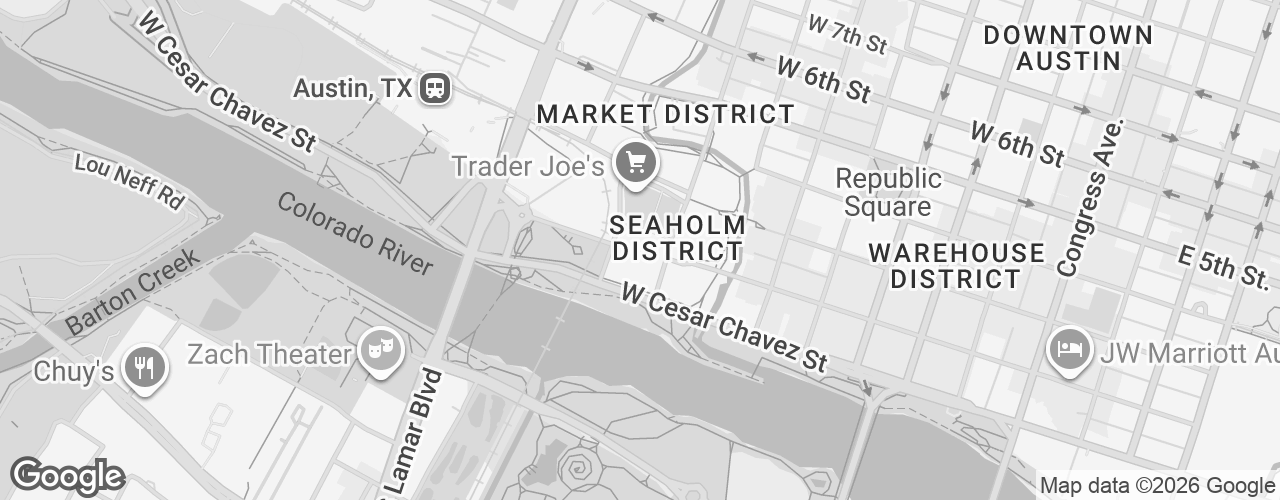 Map banner of 800 West Cesar Chavez Street