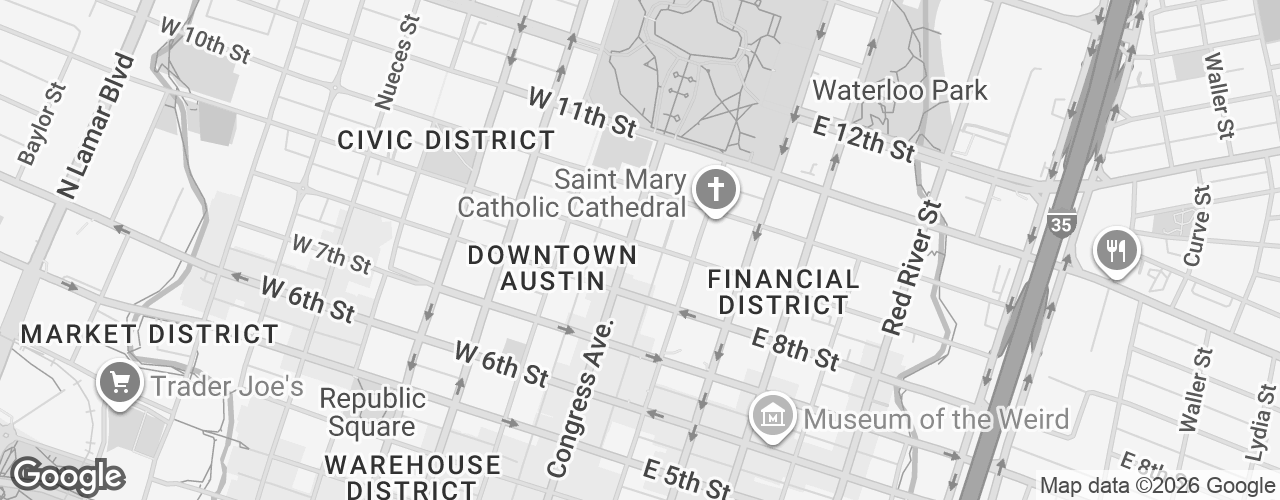 Map banner of 823 Congress Avenue