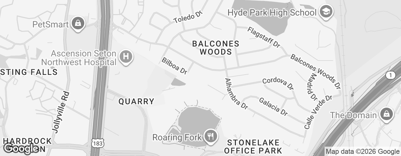 Map banner of Balcones Woods Club House