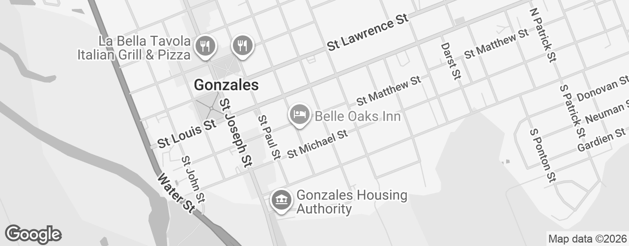 Map banner of Belle Oaks Inn