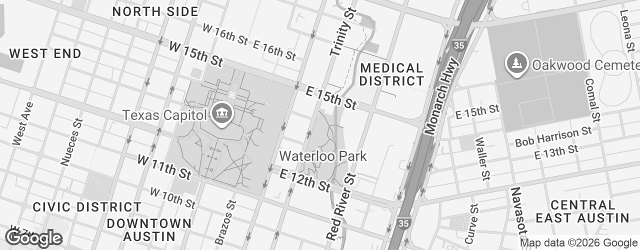 Map banner of Moody Amphitheater at Waterloo Park