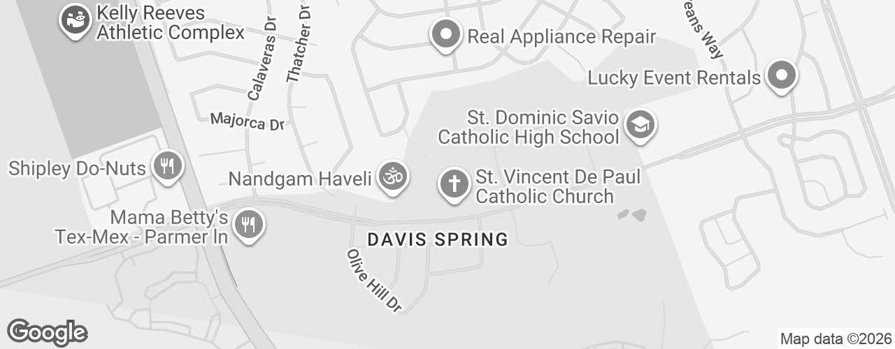 Map banner of St. Vincent De Paul Catholic Church