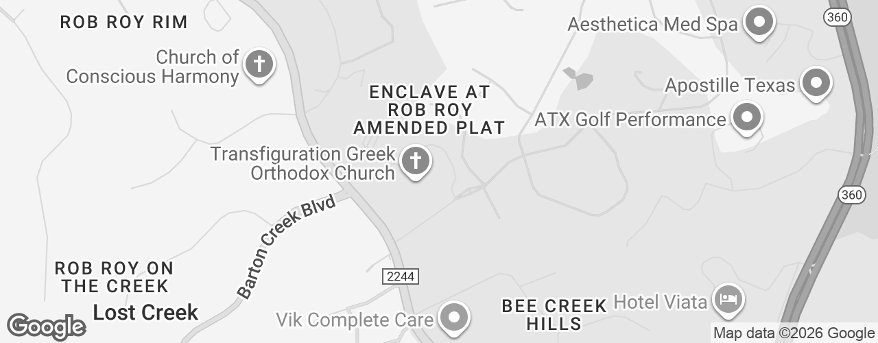 Map banner of Transfiguration Greek Orthodox Church