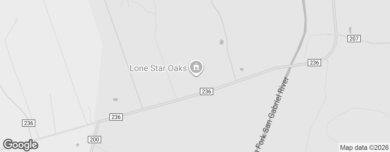 Map banner of Lone Star Oaks