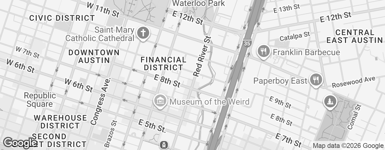 Map banner of Hotel Indigo Austin Downtown