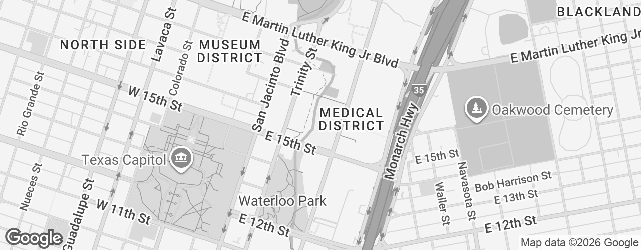 Map banner of Dell Seton Medical Center