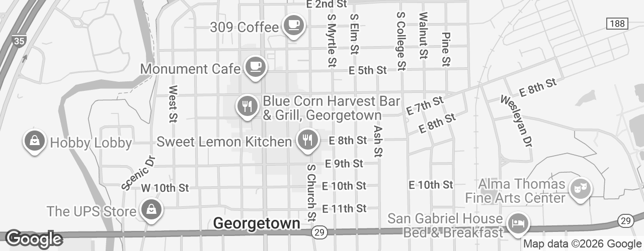 Map banner of First Presbyterian Church