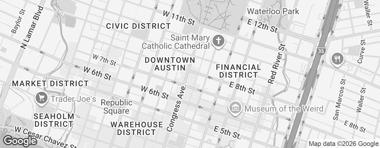 Map banner of Hyatt Centric Congress Avenue Austin