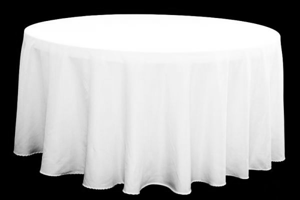 120/" Inch BLACK ROUND TABLECLOTH 305cm 220GSM POLYESTER BLACK TABLE CLOTH**